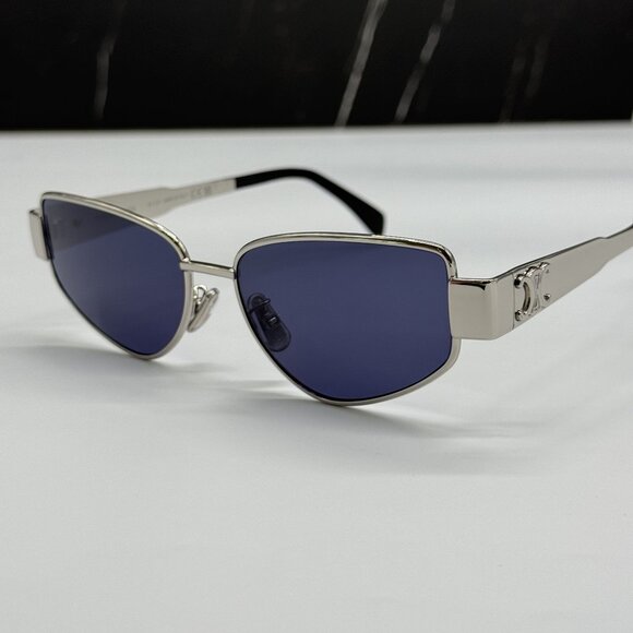 NEW CELINE CL40293U 16V SILVER BLUE WOMEN SUNGLASSES CELINE - Picture 6 of 11